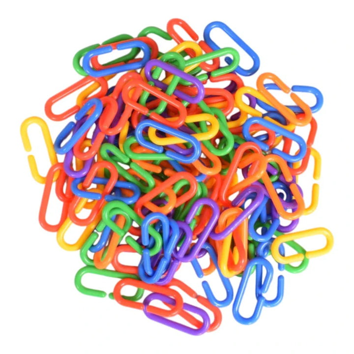 Colourful plastic c-clips