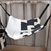 Black and white fleece rat hammock hanging in cage soft hanging bed for pet rats