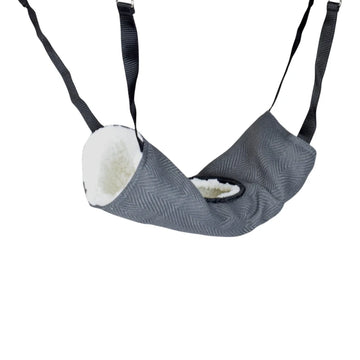 Grey fleece rat hammock soft hanging bed for pet rats cage