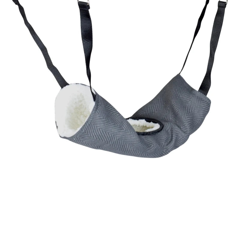 Grey fleece rat hammock soft hanging bed for pet rats cage