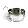 Stainless steel bowl with cage attachment