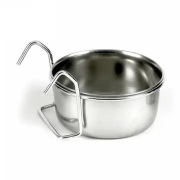 Stainless steel bowl with cage attachment