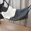 Grey fleece rat hammock hanging in cage soft hanging bed for pet rats