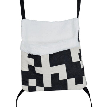 Black and white fleece rat hammock soft hanging bed for pet rats cage