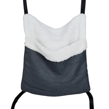 Grey and white fleece rat hammock soft hanging bed for pet rats cage