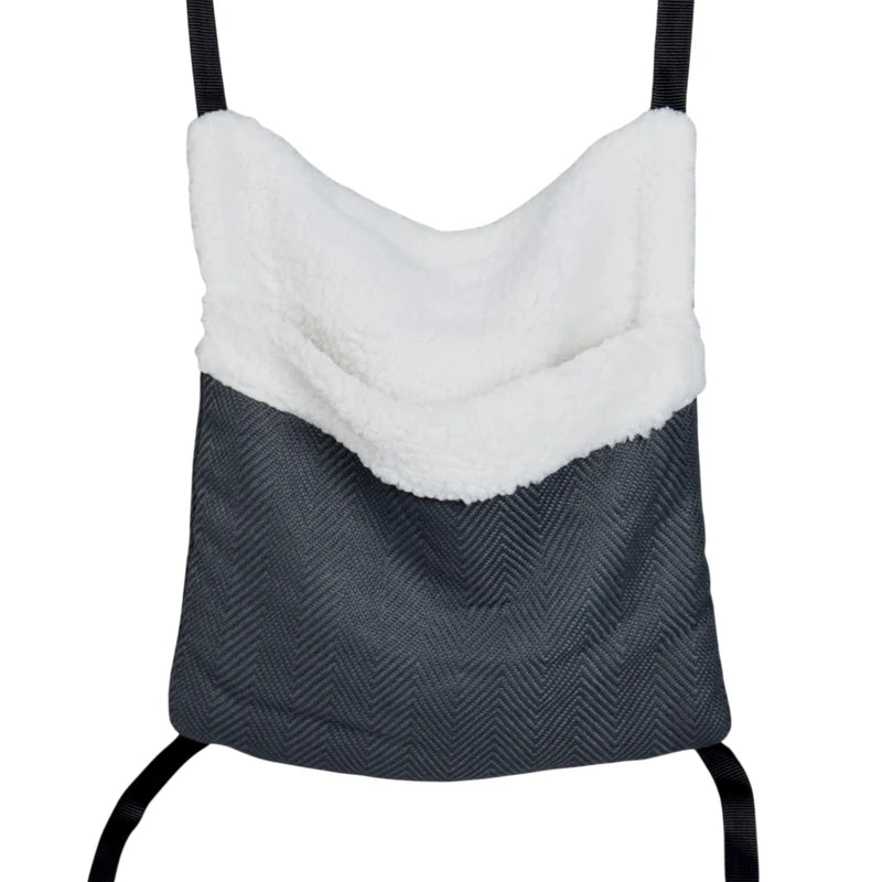 Grey and white fleece rat hammock soft hanging bed for pet rats cage