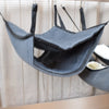 Grey fleece rat hammock hanging in cage soft hanging bed for pet rats