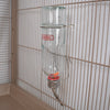 Clear feeder with 'Classic' label attached to a wire cage