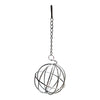 Stainless steel hay feeder ball with chain for rabbits guinea pigs and pet rats