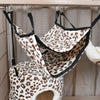Cheetah print rat hammocks hanging in cage setup soft beds for pet rats