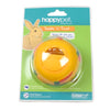 Yellow plastic tumble 'n' treat foraging ball for small animals cage enrichment toy