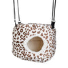 Cheetah print cube rat hammock close up soft hideout bed for pet rats