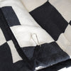 Close up black and white fleece rat hammock strap and clip detail soft hanging bed for pet rats