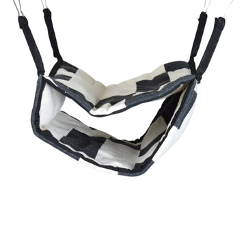Black and white rat hammock soft hanging bed for pet rats cage