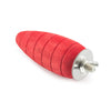 Red carrot gnaw with a metallic cap on a white background