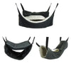 Three grey hammocks with a white interior, on a white background