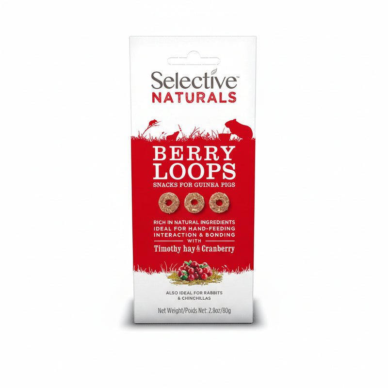 Berry loops small animal treats with timothy hay and cranberry for rabbits guinea pigs chinchillas and pet rats